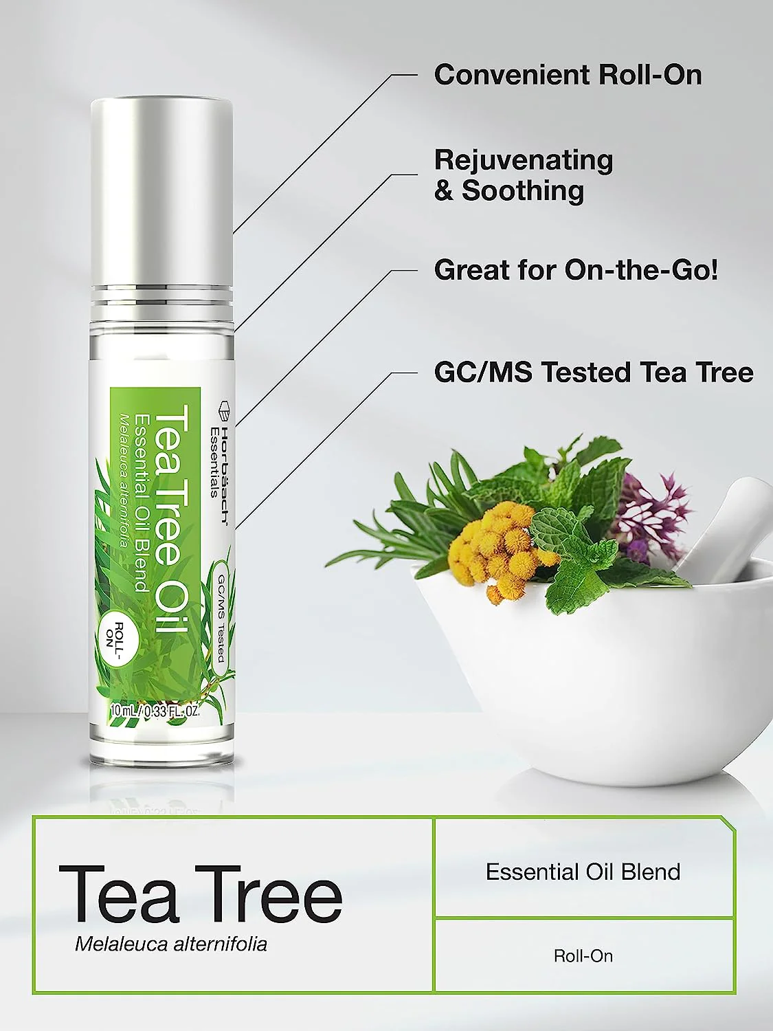 Tea Tree Essential Oil Roll-On Blend (2 Pack), 10mL / 0.33 fl.oz Roll-On - Image 5