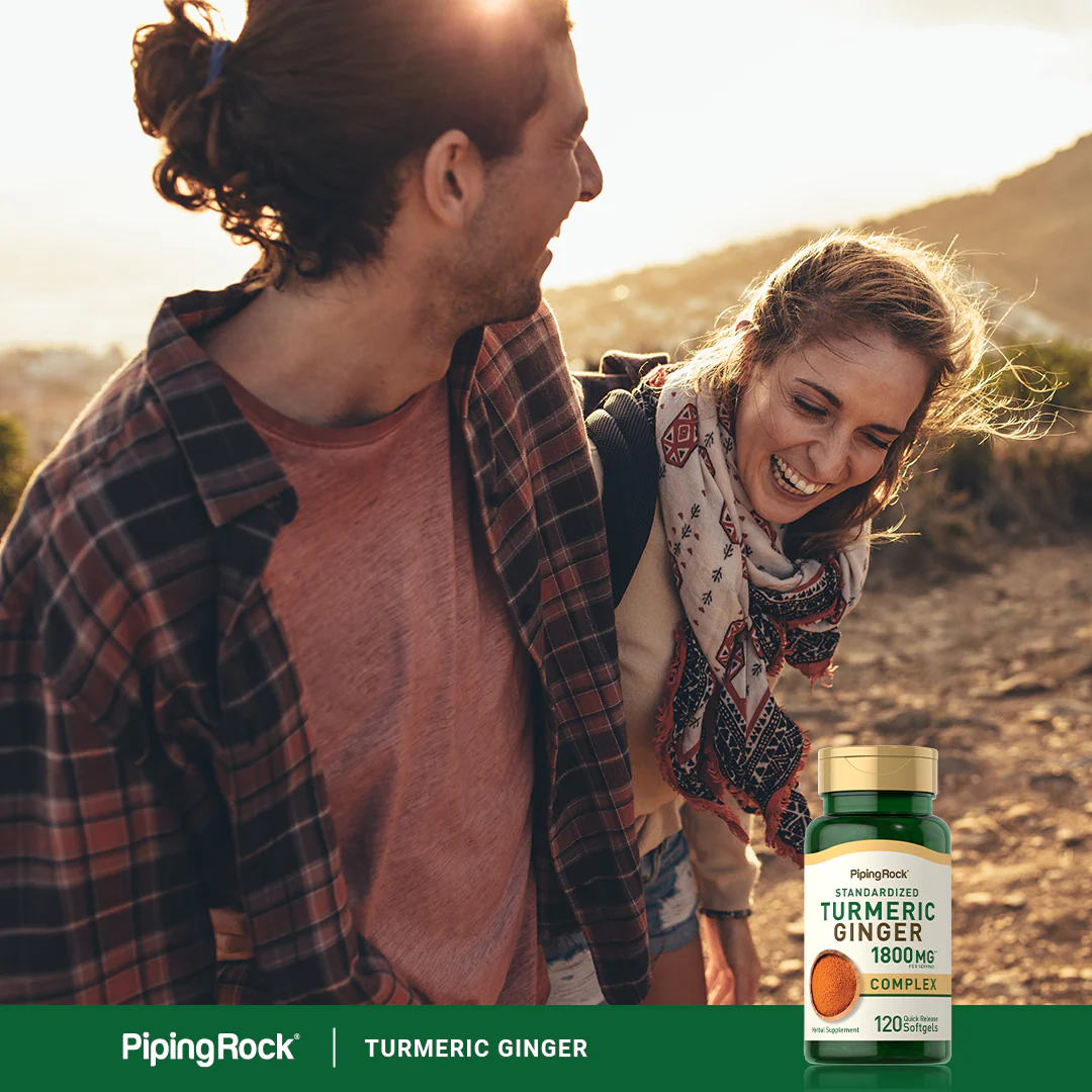 Turmeric Ginger Complex Standardized, 1800 mg (per serving), 120 Quick Release Softgels - Image 6