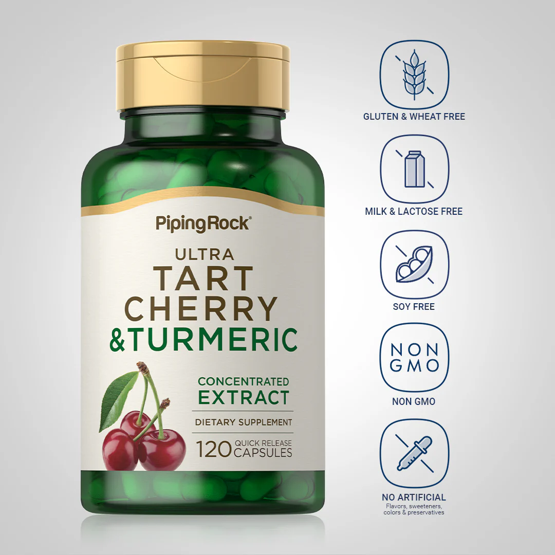 Turmeric with Tart Cherry, 120 Quick Release Capsules - Image 5