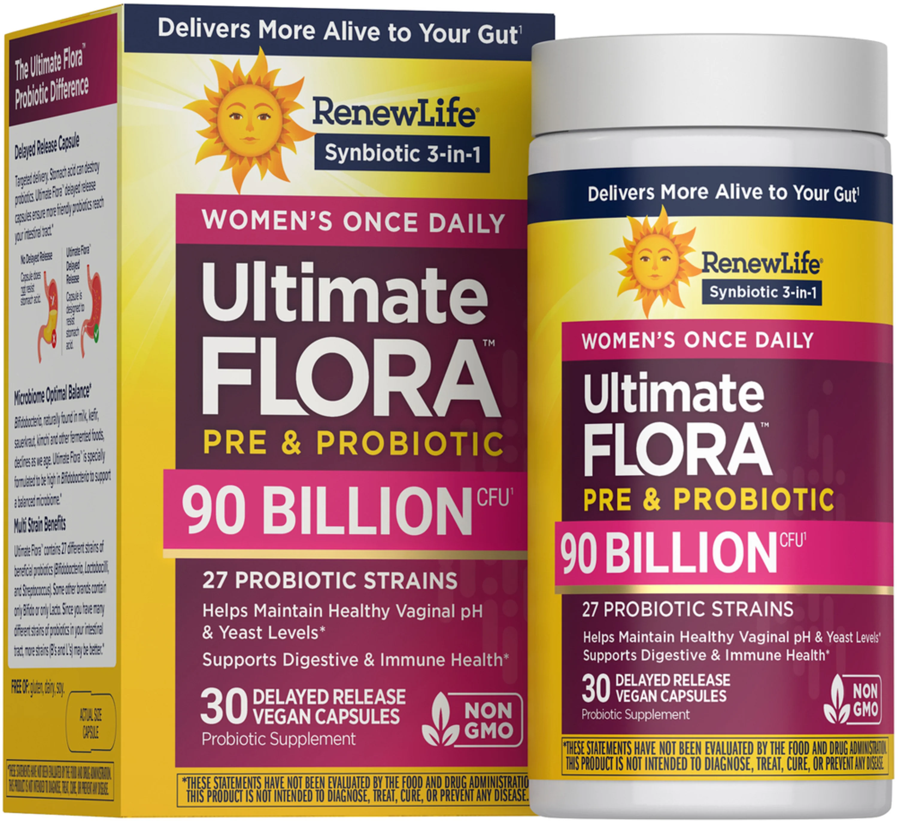 Ultimate Flora Women's Complete Probiotic 90 Billion, 30 Delayed Release Vegan Caps