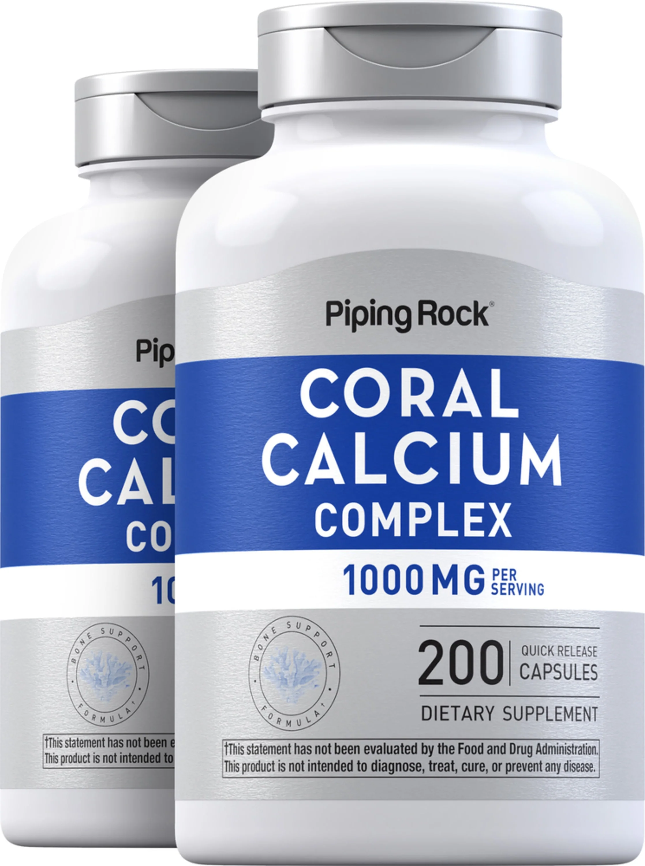 Ultra Coral Calcium Complex, 1000 mg, 200 Quick Release Capsules, 2 Bottles