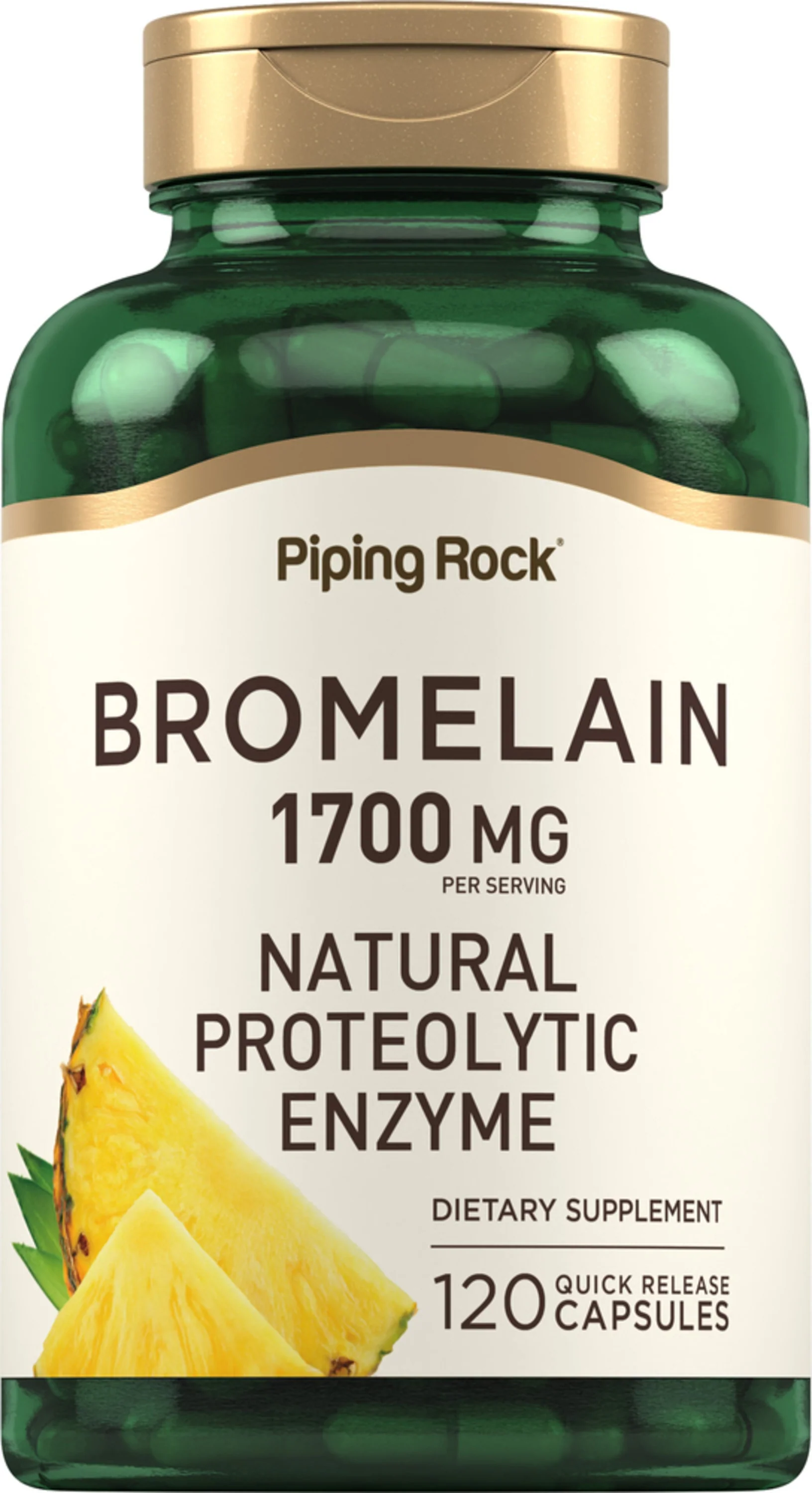 Ultra Strength Bromelain, 1700 mg (per serving), 120 Quick Release Capsules