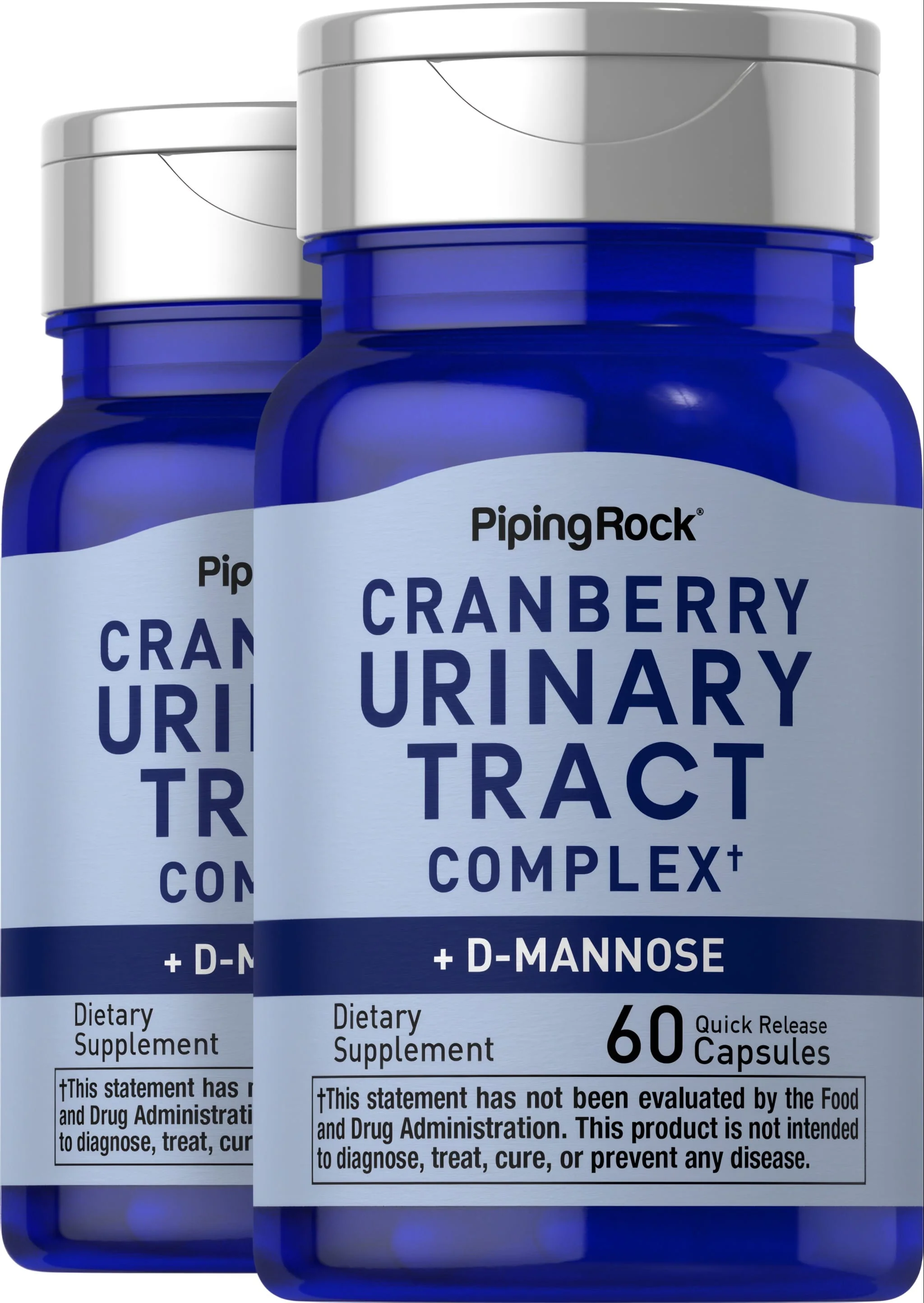 Urinary Tract Complex + D-Mannose & Cranberry, 60 Quick Release Capsules, 2 Bottles