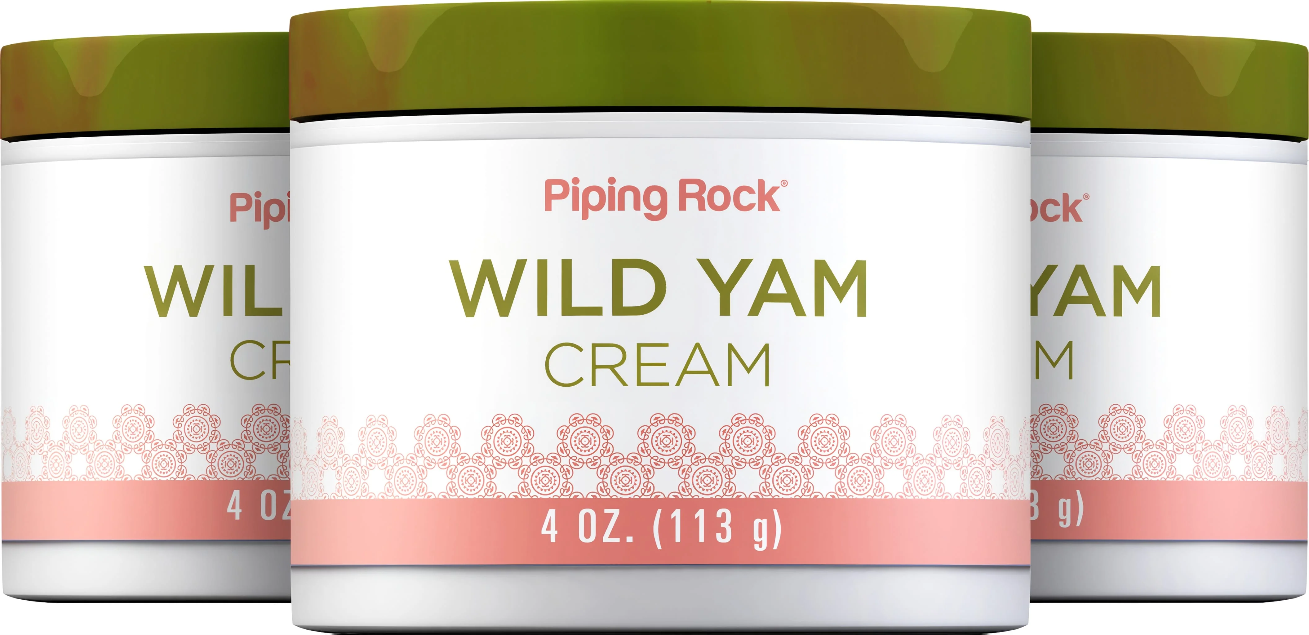 Wild Yam Cream, 4 oz (113 g) Jar, 3 Jars