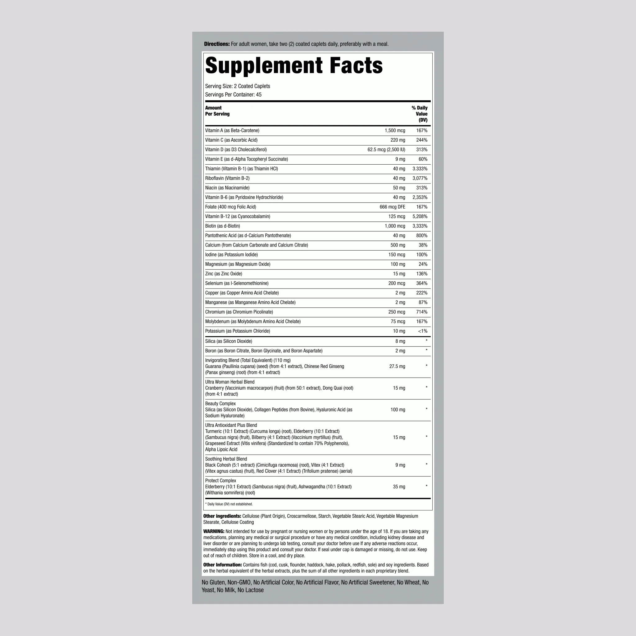 Women's Mega Multi, 90 Coated Caplets - Image 2